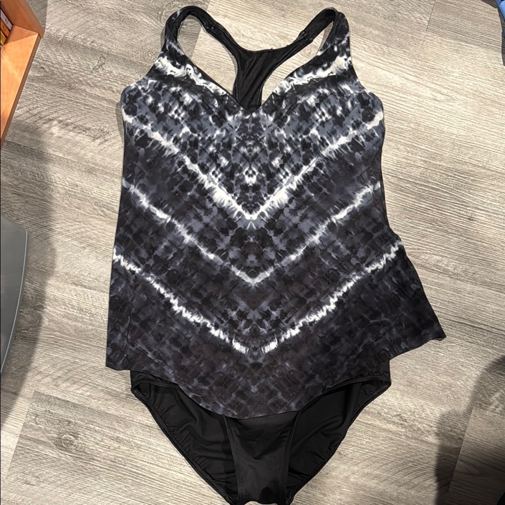 Magicsuit Black and Blue Tie Dye Two Piece Swimsuit